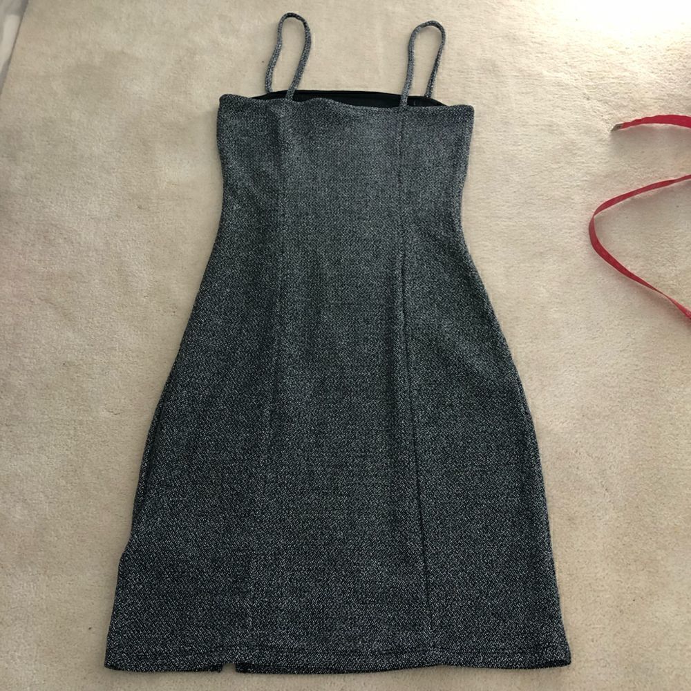 H&M Divided Black/Silver Sparkle Sleeveless Dress Women's Size XS - Picture 9 of 10